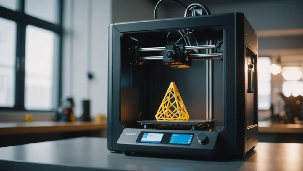 3D printer printing a complex object