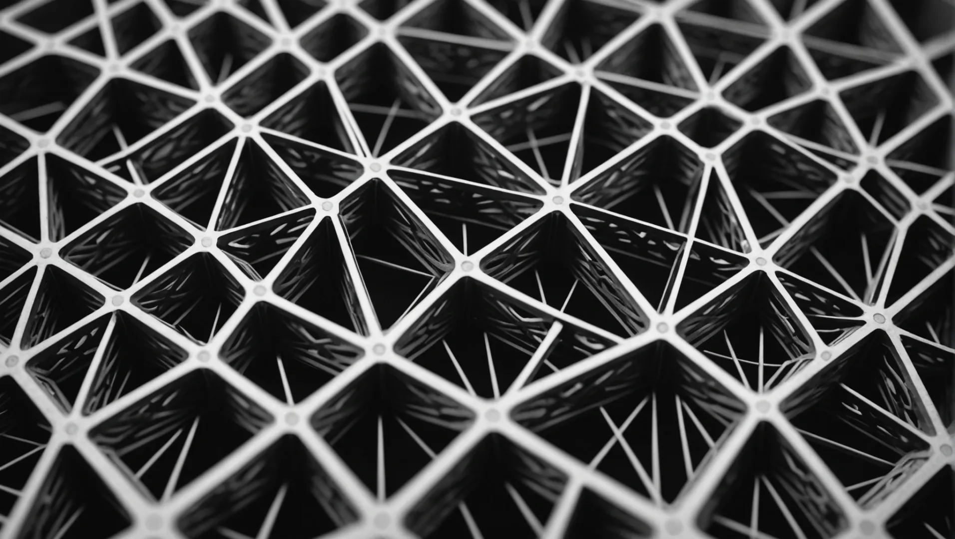 Intricate 3D printed lattice structure demonstrating complex design capabilities