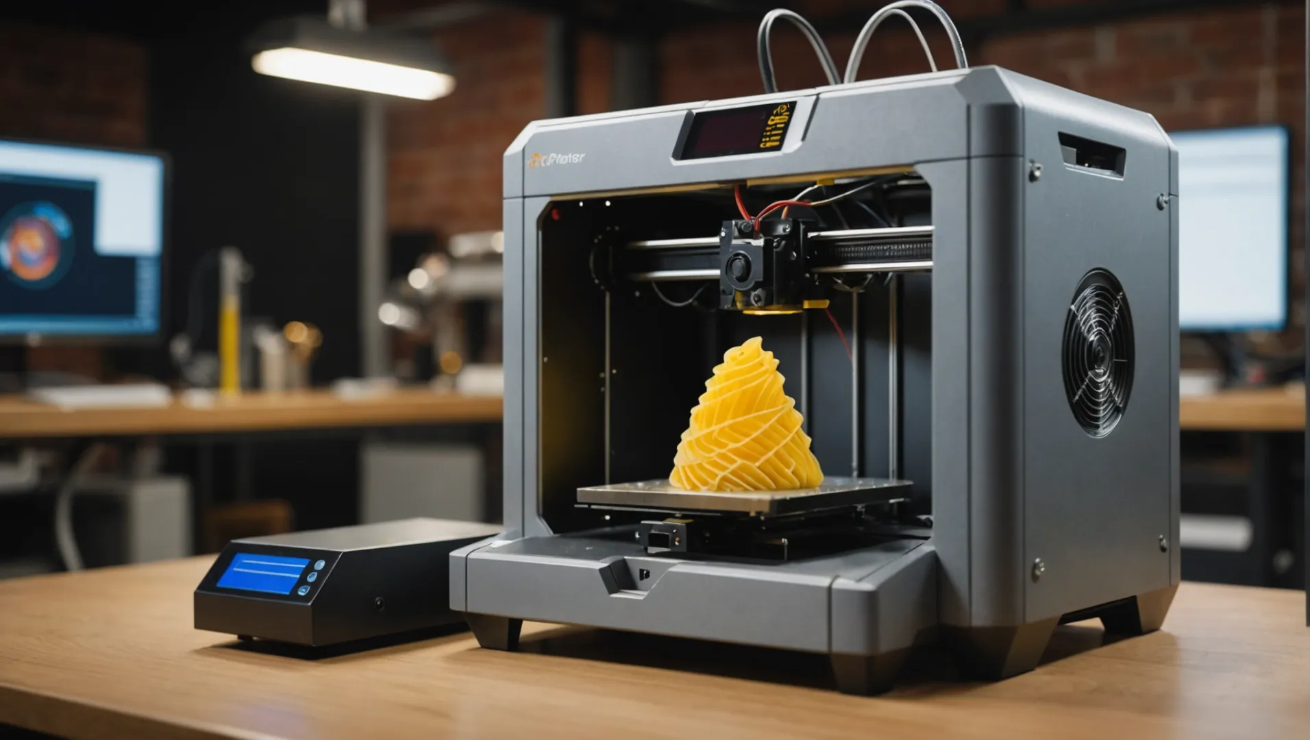 Comparison of a fast 3D print with low quality and a slow 3D print with high quality