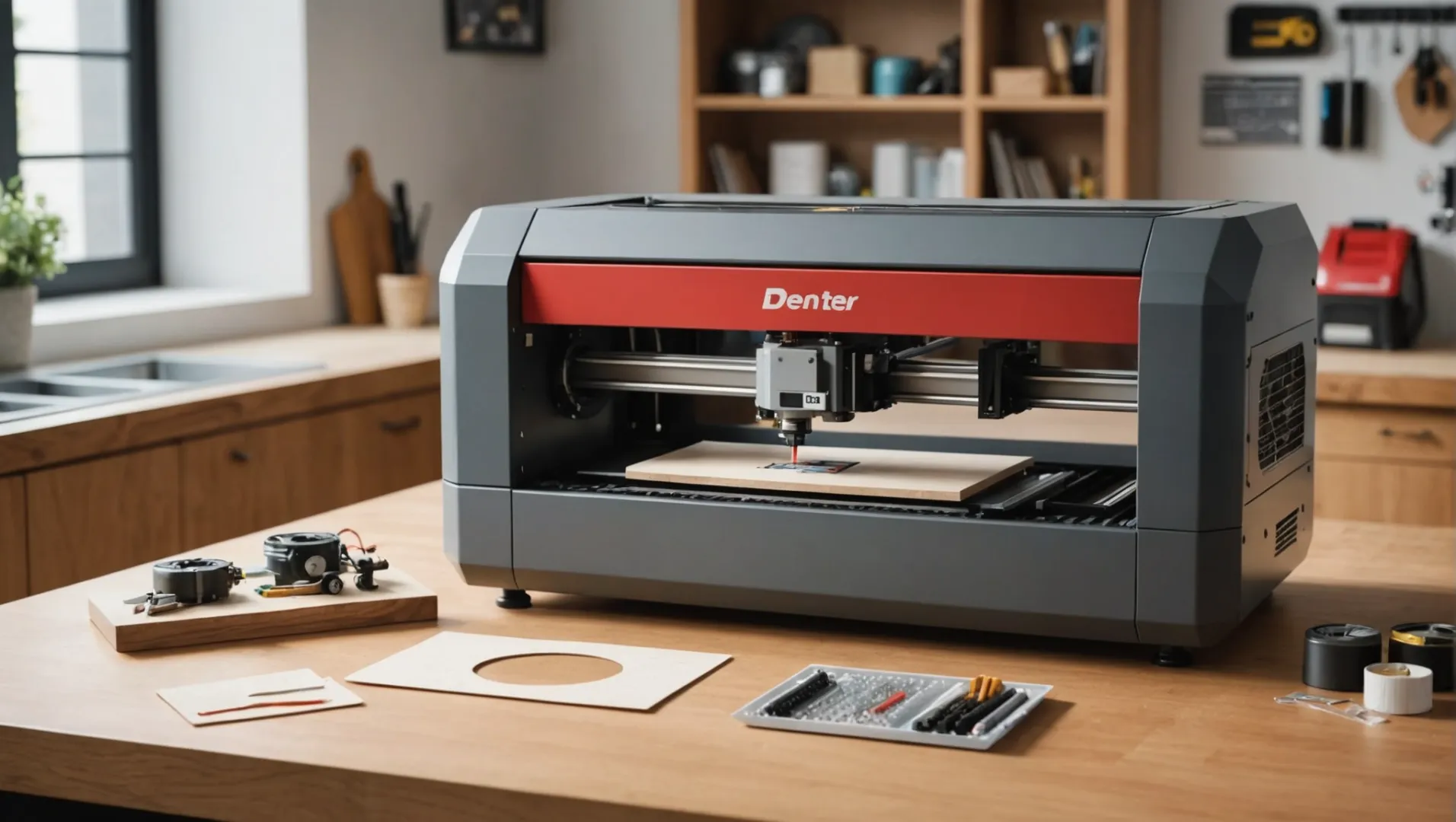 At-home laser cutter with various materials