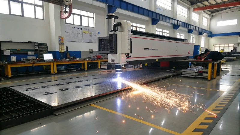 A Chutian laser cutter in action in a modern workshop