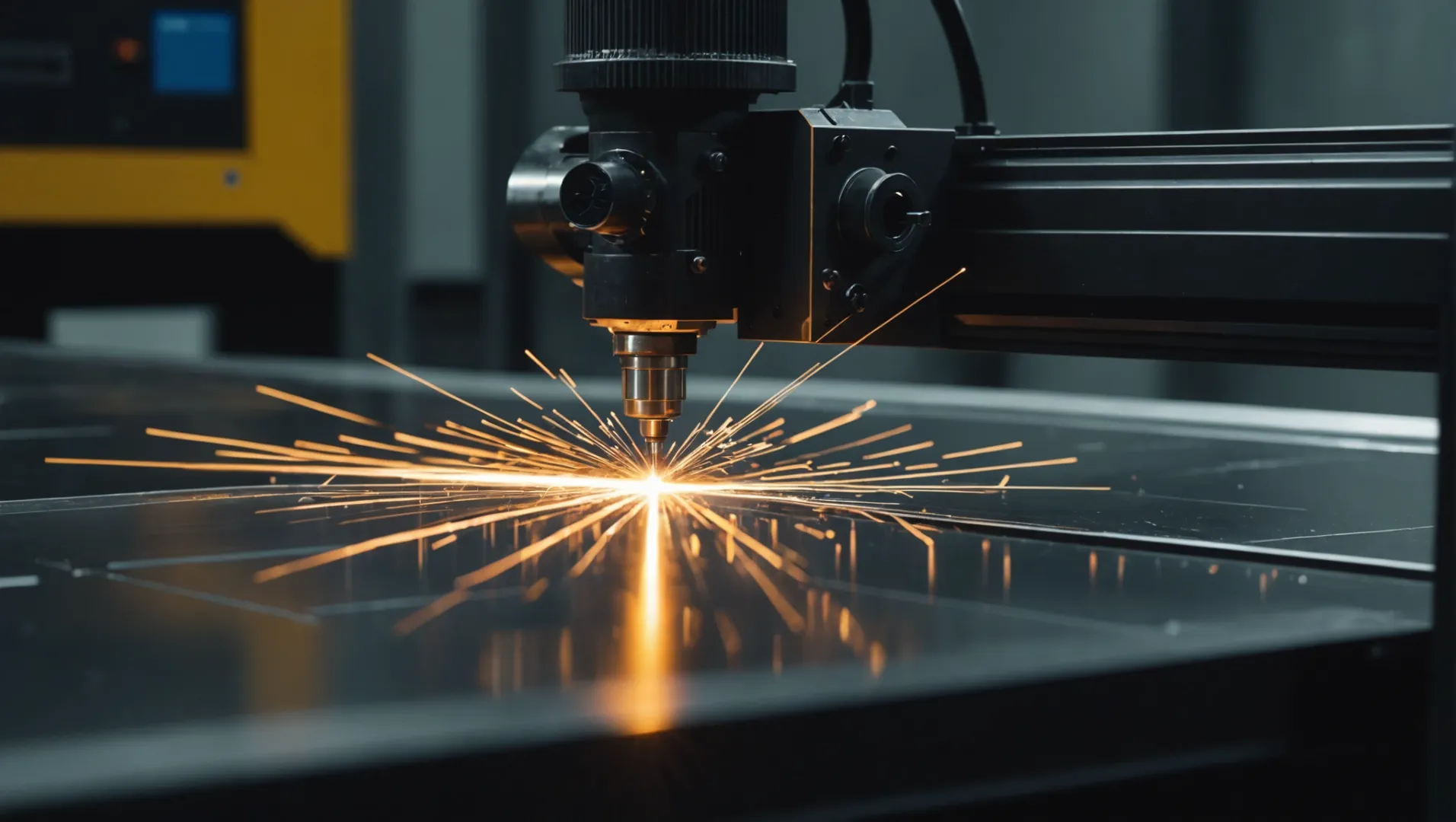 Laser cutting machine working on thick metal sheet