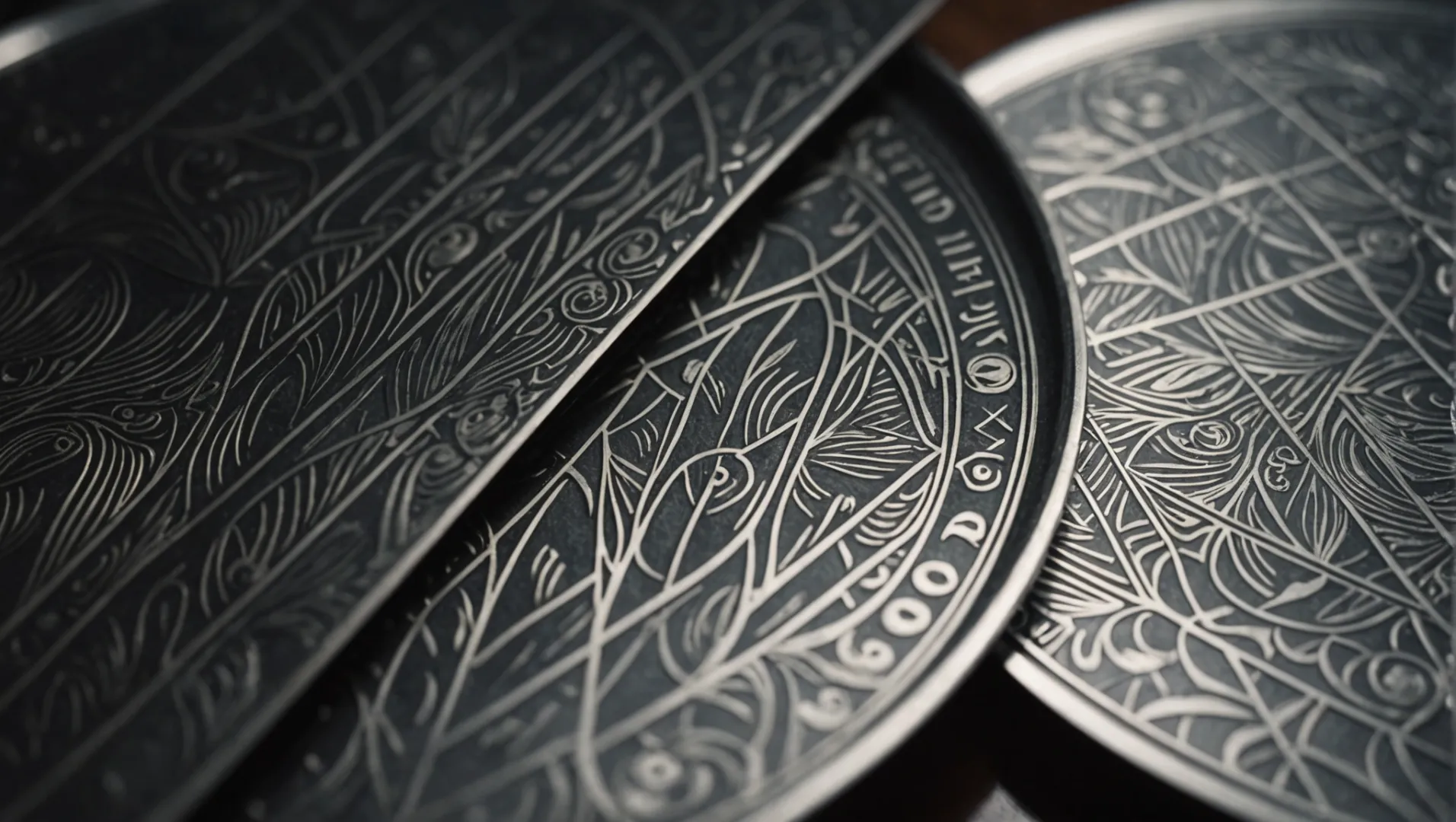 Close-up of laser engraving and etching on metal surfaces