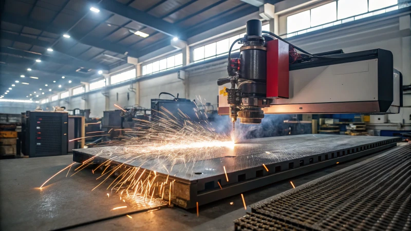 A laser fiber cutting machine in action