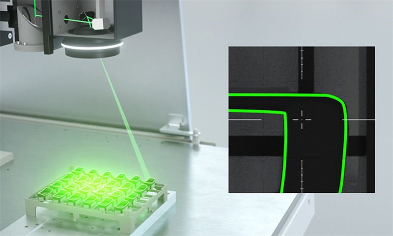 Coherent fiber laser cutting machine's beam path demonstration