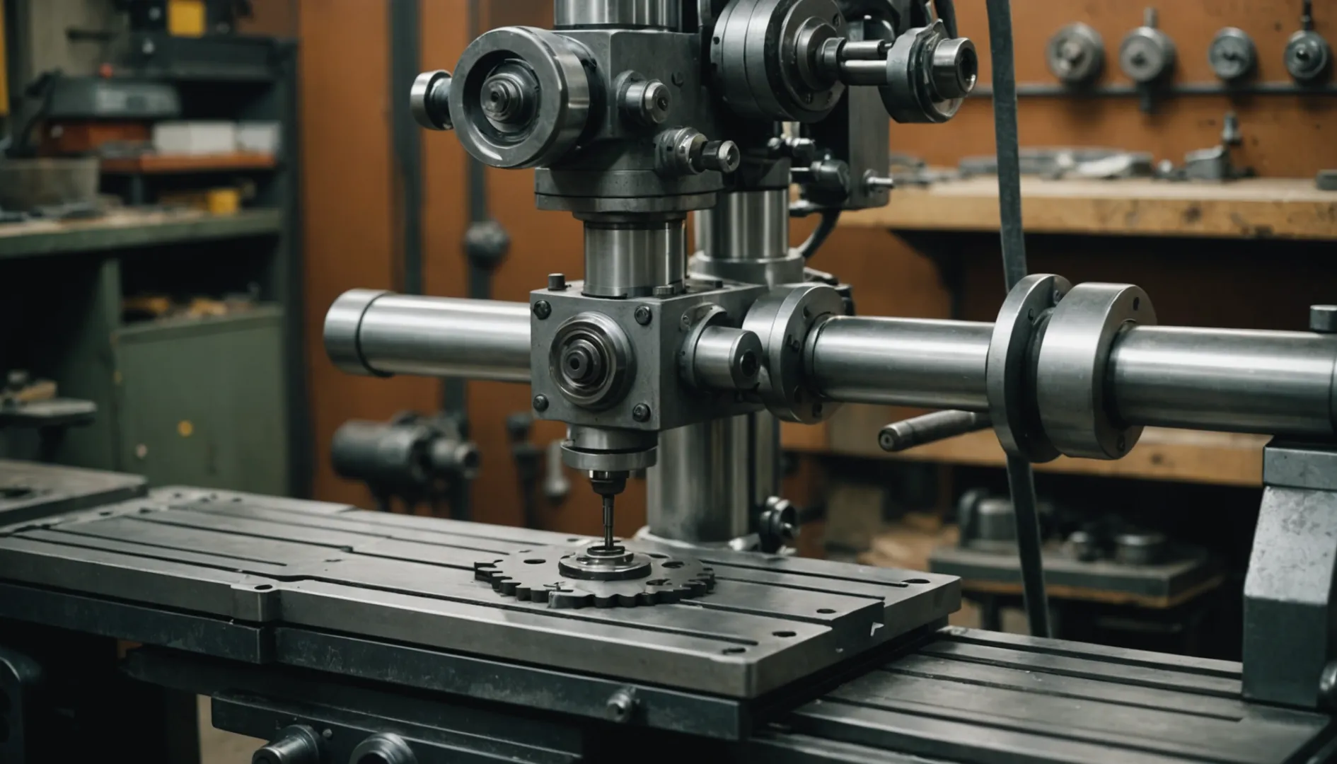 A detailed view of a milling machine illustrating backlash effects.