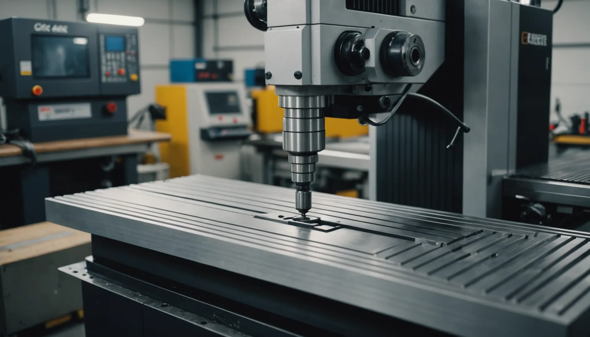 Modern CNC machine in an organized workshop