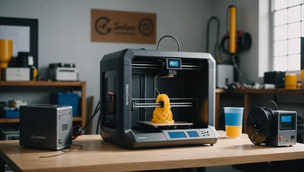 Comparison of professional and hobby 3D printers in action