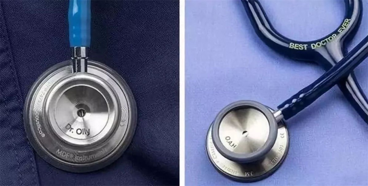 Laser-engraved stethoscopes with personalized markings